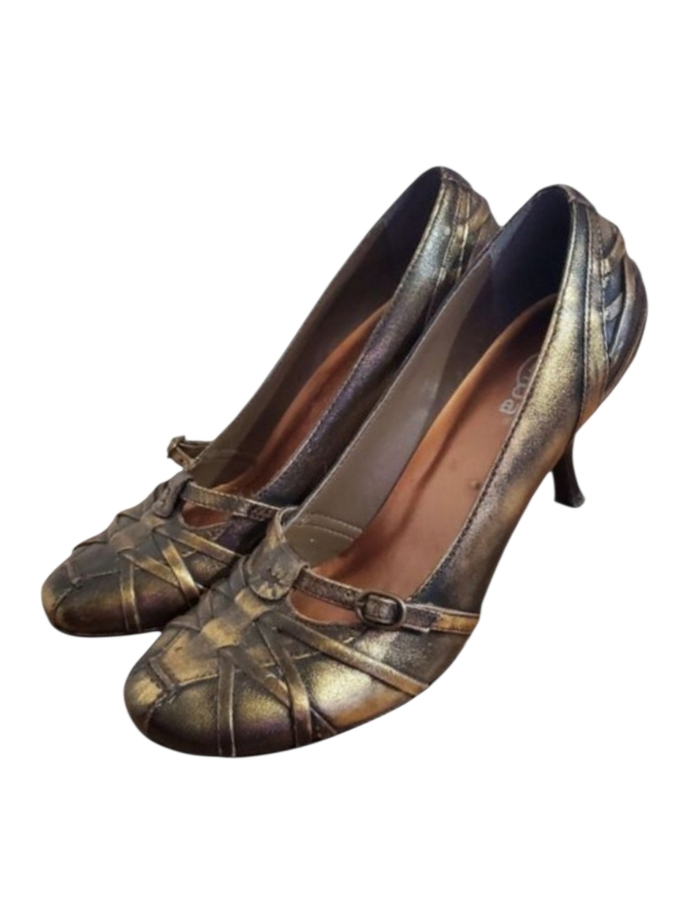 Diba Women's Bronze Heels SZ 8M